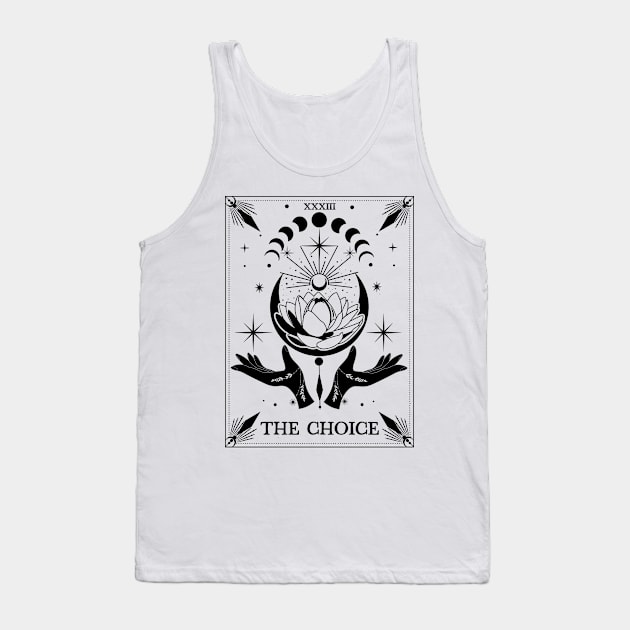 Mystic tarot card celestial design, The Choice tarot Tank Top by PoeticTheory